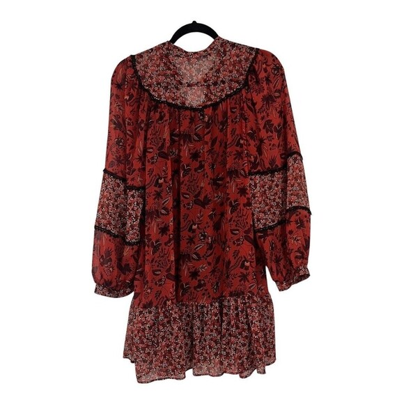 Zara Womens Size Medium Floral Print Boho Swing Dress - Picture 3 of 5